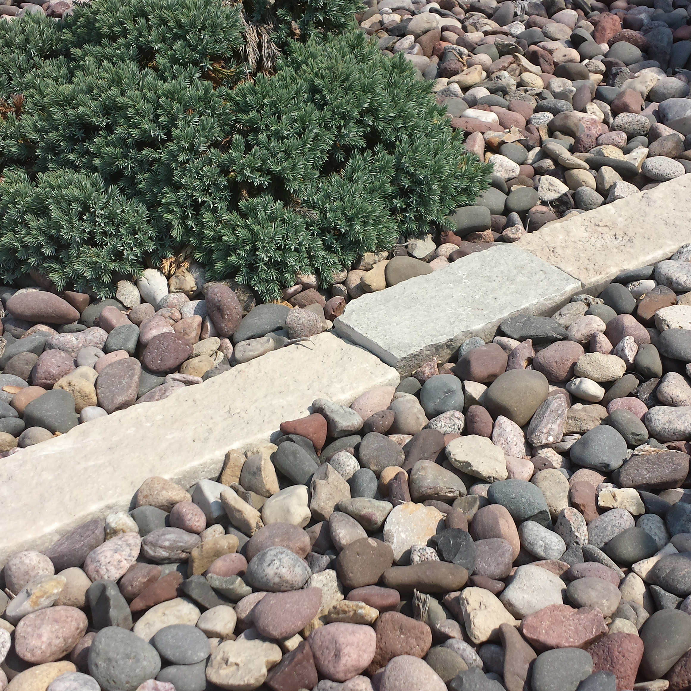 cobblestone landscape edging