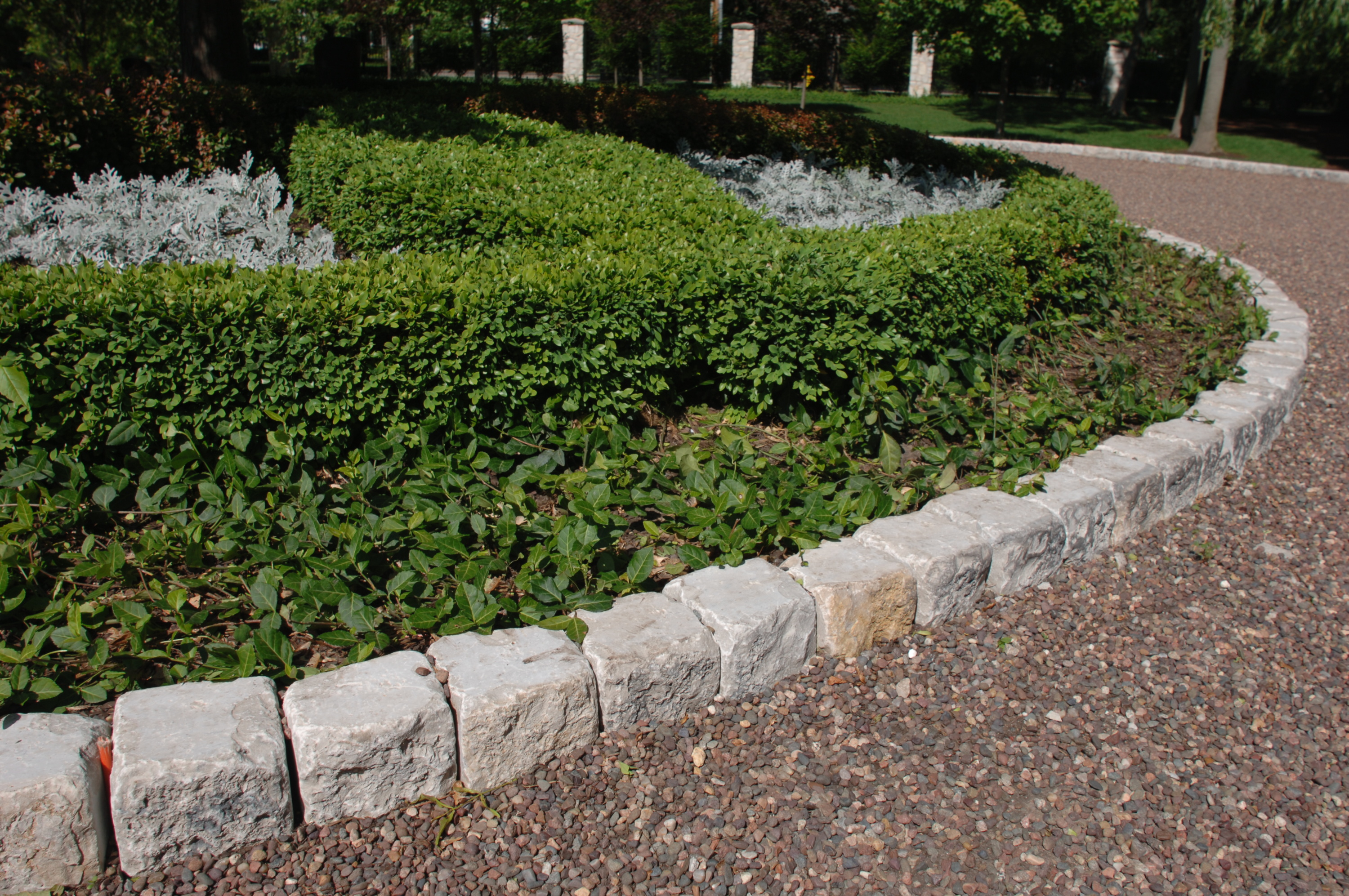 how to install landscape edging stones